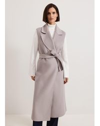 Phase Eight - Darcy Double Faced Wool Sleeveless Coat - Lyst