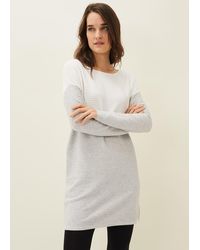 Phase Eight - Maria Ribbed Colourblock Jumper Dress - Lyst