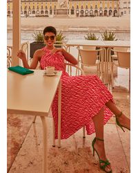 Phase Eight - Yas Abstract Print Halterneck Dress - Lyst