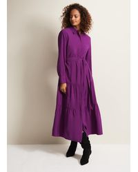 Phase Eight - 's Jayden Purple Shirt Midaxi Dress - Lyst