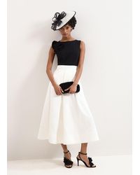 Phase Eight - Perla Satin Midi Dress - Lyst