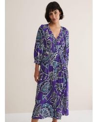 Phase Eight - Erin Paisley Midi Dress - Lyst