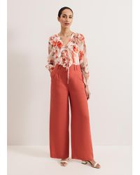 Phase Eight - Lottie Linen Blend Wide Leg Trouser - Lyst
