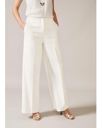Phase Eight - White Raphaelle Wide Leg Suit Trousers - Lyst