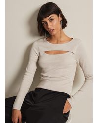 Phase Eight - 's Ciara Cut Out Lurex Knitted Top - Lyst