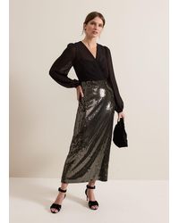 Phase Eight - Petite Aniya Sequin Long Sleeve Dress - Lyst