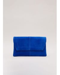 Phase Eight - 's Square Suede Clutch Bag - Lyst