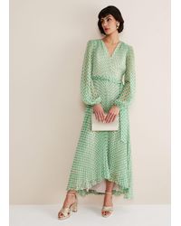 Phase Eight - Roxanna Pleated Diamond Maxi Dress - Lyst