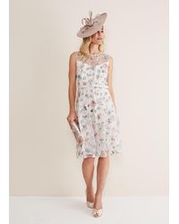 Phase Eight - Leighton Floral Embroidered Midi Dress - Lyst