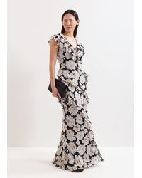 Phase Eight - Eva Floral Ruffle Printed Maxi Dress - Lyst