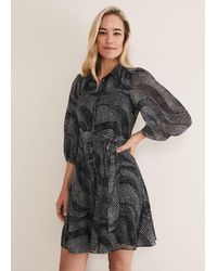 Phase Eight - Miriam Chiffon Shirt Mini Dress - Lyst