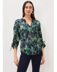 Phase Eight - Ellyn Cotton Tropical Print Blouse - Lyst