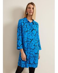 Phase Eight - Marina Leaf Print Tunic Dress - Lyst