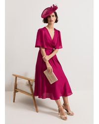 Phase Eight - Abbie Textured Plain Dress - Lyst