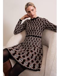 Phase Eight - Josie Jacquard Fit And Flare Swing Dress - Lyst
