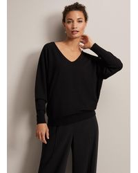 Phase Eight - Senita Fine Knit V Neck Jumper - Lyst