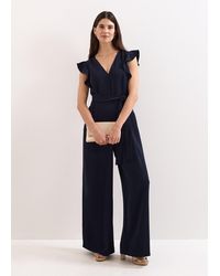 Phase Eight - Kallie V Neck Frill Jumpsuit - Lyst