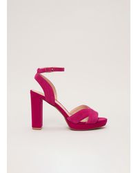 Phase Eight - Suede Stitch Platform Sandal - Lyst