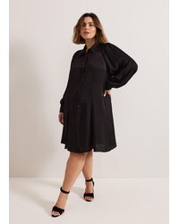 Phase Eight - Tila Satin Embellished Shirt Dress - Lyst