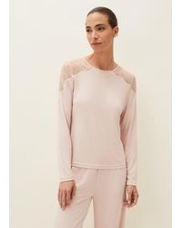 Phase Eight - 's Marlie Lace Long Sleeved Pyjama Top - Lyst
