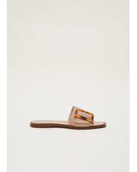 Phase Eight - 's Leather Buckle Flat Sandals - Lyst