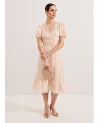 Phase Eight - Chrissie Embriodered Floral Wrap Dress - Lyst