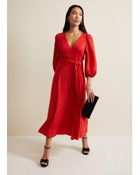 Phase Eight - Marilyn Puff Sleeve Midi Dress - Lyst