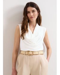 Phase Eight - Ella Woven Front Cowl Neck Top - Lyst