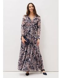 Phase Eight - Fredrika Floral Pleated Maxi Dress - Lyst