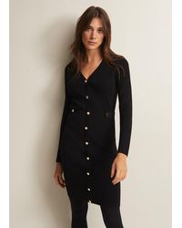 Phase Eight - 's Kinza Black Knitted Mini Dress - Lyst