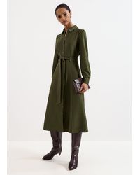 Phase Eight - Avenly Long Sleeve Midi Shirt Dress - Lyst