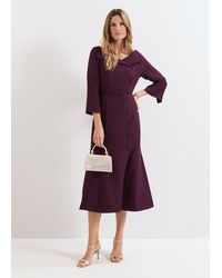 Phase Eight - Petite Sienna Tux Midi Dress - Lyst