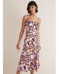 Phase Eight - Sammie Leaf Print Fit And Flare Midi Dress - Lyst