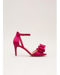 Phase Eight - Satin Bow Trim Sandals - Lyst