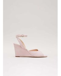 Phase Eight - Ankle Strap Peep Toe Wedge - Lyst