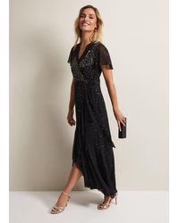 Phase Eight - 's Melody Sequin Feather Maxi Dress - Lyst