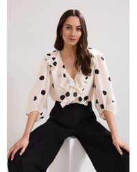 Phase Eight - Jaqlyn Spot Blouse - Lyst