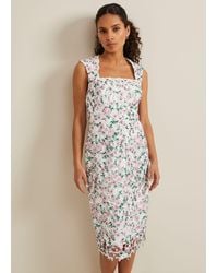 Phase Eight - Petite Diana Floral Lace Midi Dress - Lyst