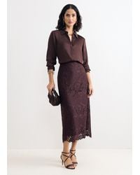Phase Eight - Suzie Lace Pencil Midi Skirt - Lyst