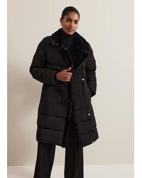 Phase Eight - Kim Midi Fur Collar Puffer Coat - Lyst