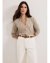 Phase Eight - Rena V Neck Textured Top - Lyst