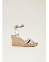 Phase Eight - Leather Strappy Espadrilles - Lyst