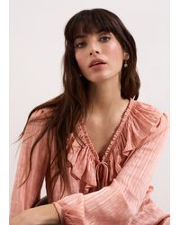 Phase Eight - Sidney Soft Ruffle Blouse - Lyst