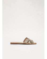 Phase Eight - Leather Cut Out Flat Sandals - Lyst
