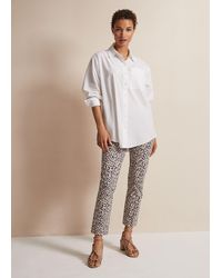 Phase Eight - Carmella Printed Straight Leg Trousers - Lyst