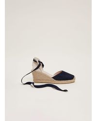 Phase Eight - Suede Ankle Tie Espadrille Shoe - Lyst