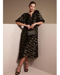 Phase Eight - Bella Textured Midi Dress - Lyst