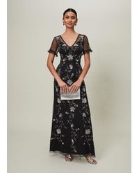 Phase Eight - Sierra Sequin Floral Dress - Lyst