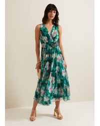 Phase Eight - Nora Chiffon Floral Wrap Dress - Lyst