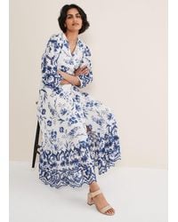 Phase Eight - 's Abriella Floral Broderie Midi Dress - Lyst
